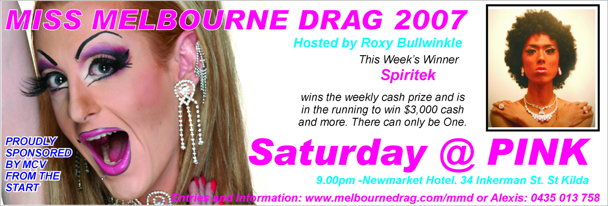 Miss Melbourne Drag Advert